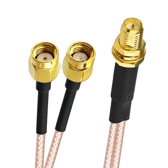 SMA Splitters Cable SMA Female to Double SMA Male Connectors Extension Pigtail Cable RG316 for 4G Routers Networking