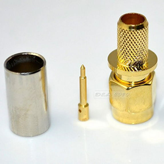 SMA male plug straight crimp for RG6 RG59 RFC240 cable RF coax connector adapter