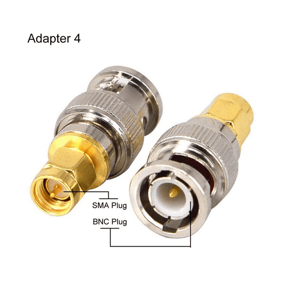 SMA to BNC Kits 2 Set RF Adapter Connector Kits for SDR Ham Radio UV-5R UV82 V-5R5 Two Way Handheld Radio B