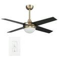 thumbnail image 1 of SMAAIR 48" Gold Ceiling Fan with Light and Wall Control for Smart Home, 1 of 9