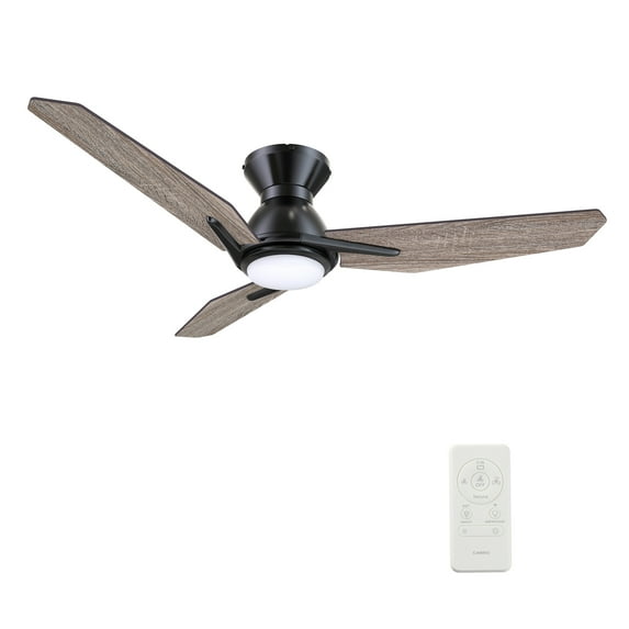 SMAAIR 52" 3 Blades Low Profile Smart Rustic Cooling Ceiling Fan with Remote Light Kit