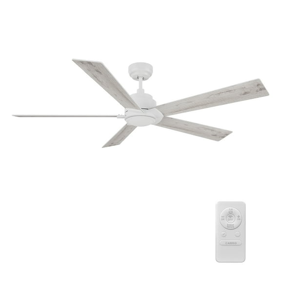 SMAAIR Welland 60" 5 Blades Indoor Flush Mount Ceiling Fan with Remote No Light