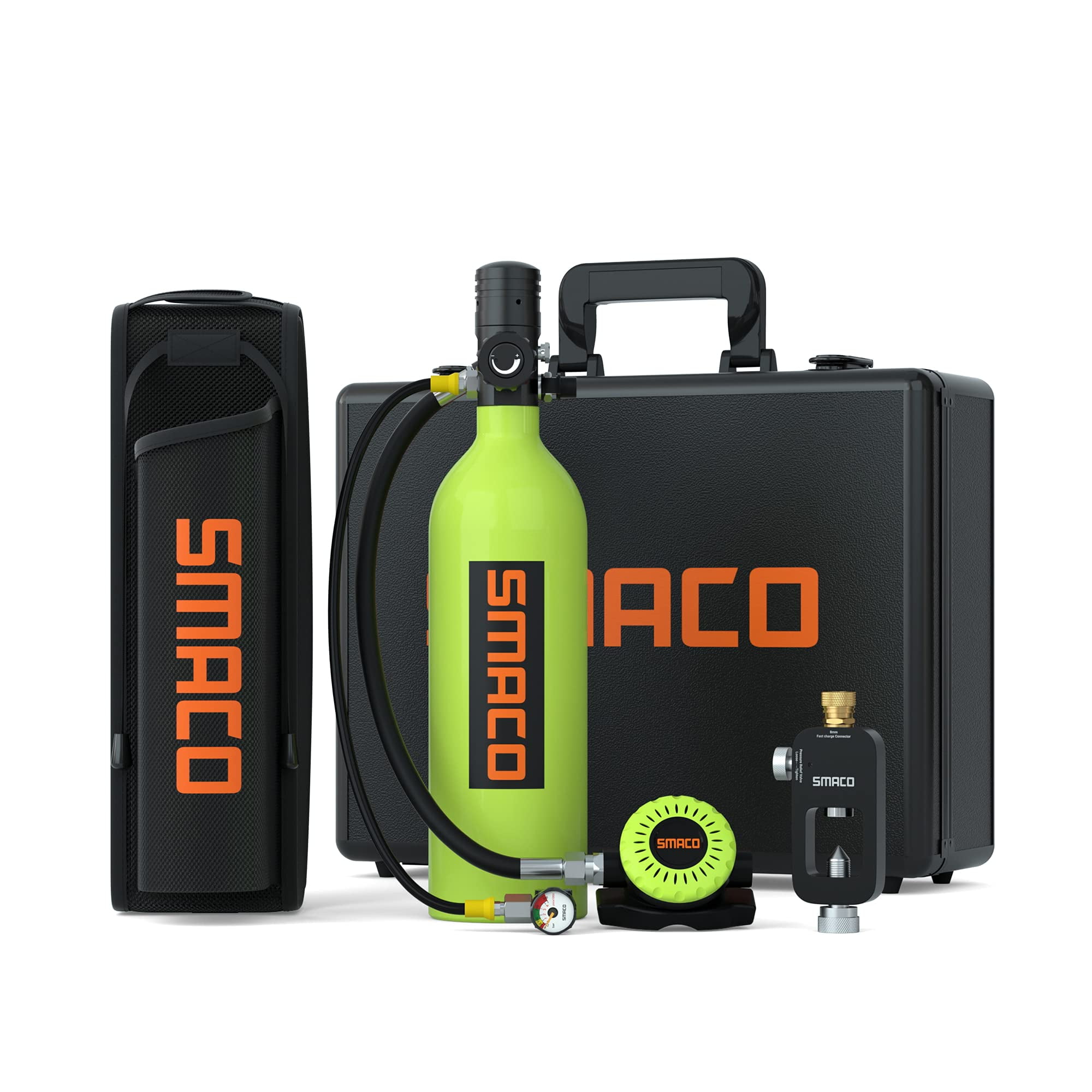 SMACO S400 Pro 1L Scuba Tank Mini Scuba Diving Tank—DOT Certified Tank