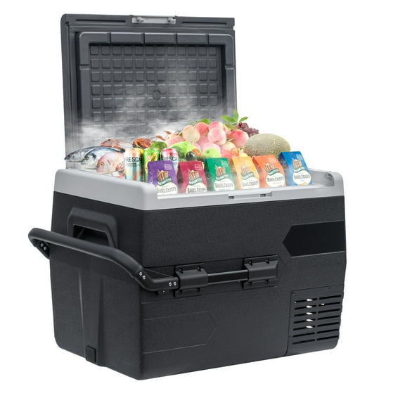 SMAD 12V/24V Car Fridge, 65L Camping Mini Freezer, -20℃ to 20℃, Quiet Electric Compressor Cool Box