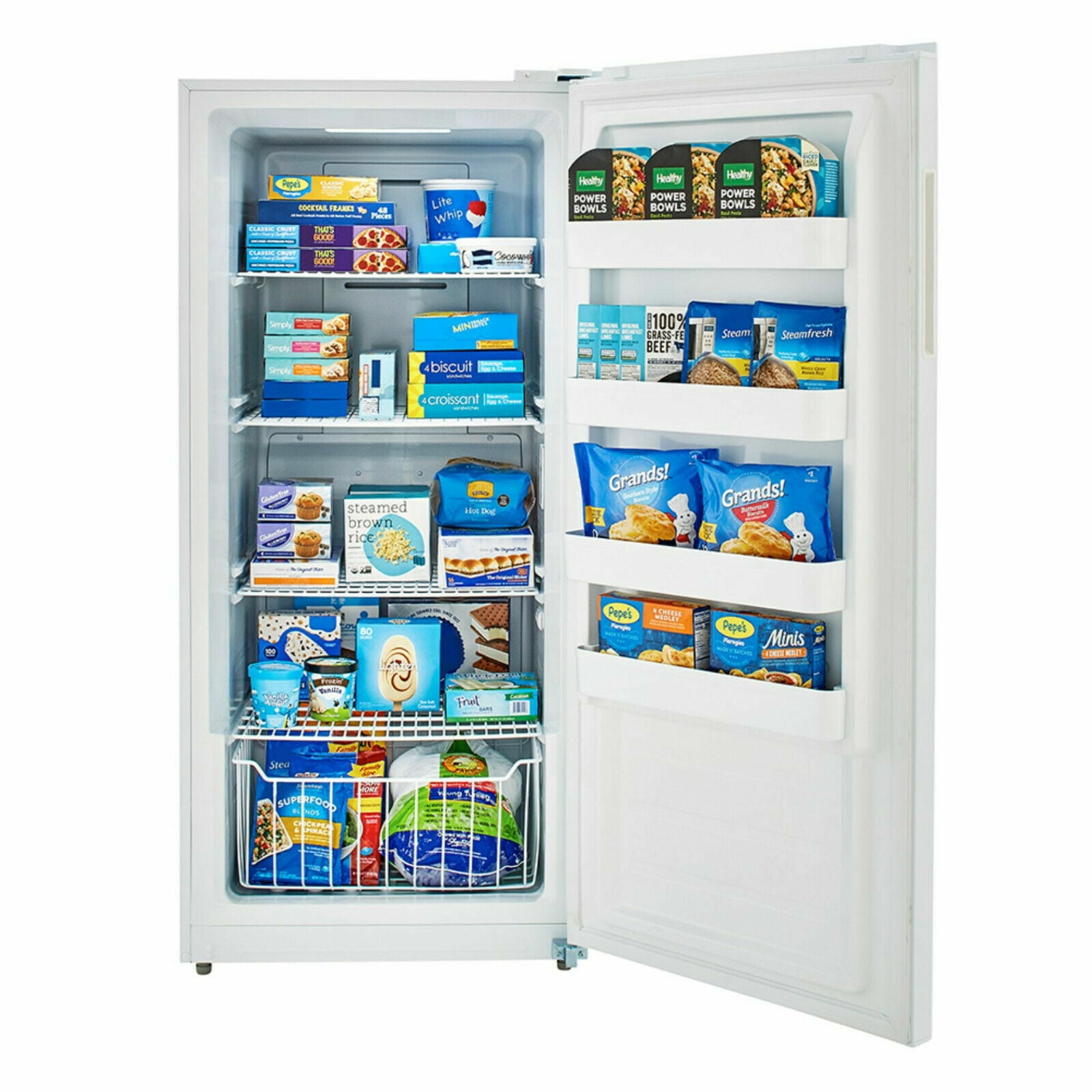 GE Garage Ready 21.3-cu ft Frost-free Upright Freezer (White) in