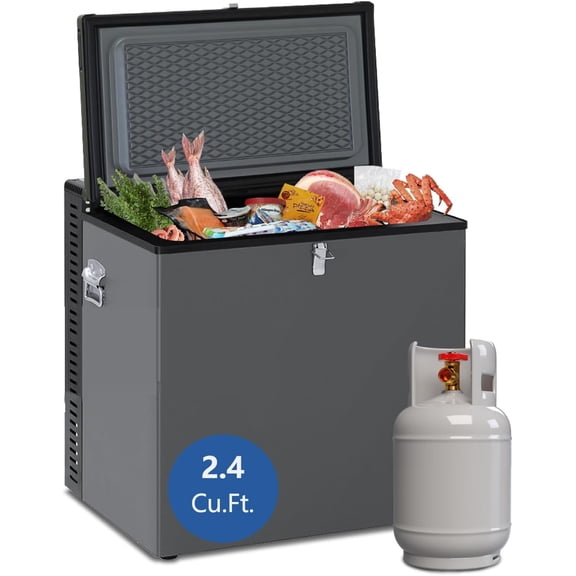 SMAD 2.5 Cu Ft Propane Gas Chest Freezer LPG & Electric Camp Van Off-grid Villa