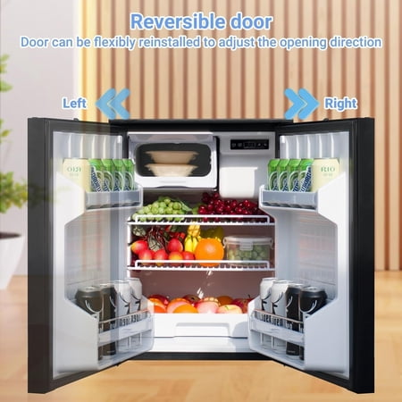 SMAD 3.0 Cu ft RV Car Fridge 85L with Freezer DC 12V/24V Camping Refrigerator