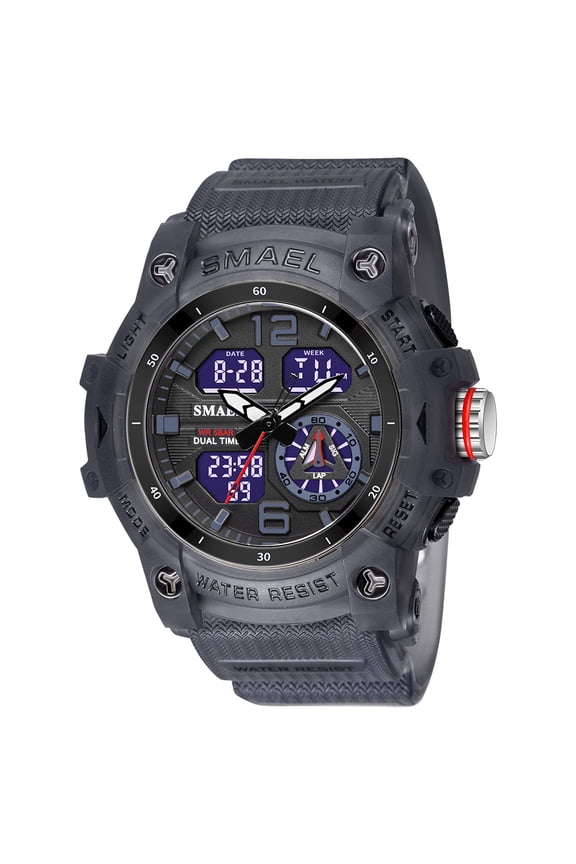 8007 Sports Men Watches Top Brand Luxury Military Alarm Quartz Watch Men Waterproof Digital Dual Time Display Clock For Male