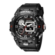 SMAEL 8055 Fashion Sports Watch Men Military Digital Quartz Dual Display Waterproof Wristwatches