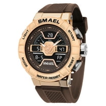 SMAEL 8067 Quartz Digit Watch Men Military Waterproof Stopwatch Fashion Back Light Male LED Analog Dual Display Wristwatch