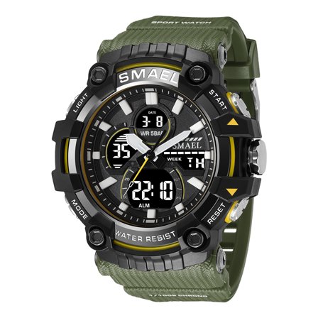 8079 Men's Quartz Watches Waterproof LED Display Male Sports Style Military Digital Wristwatch