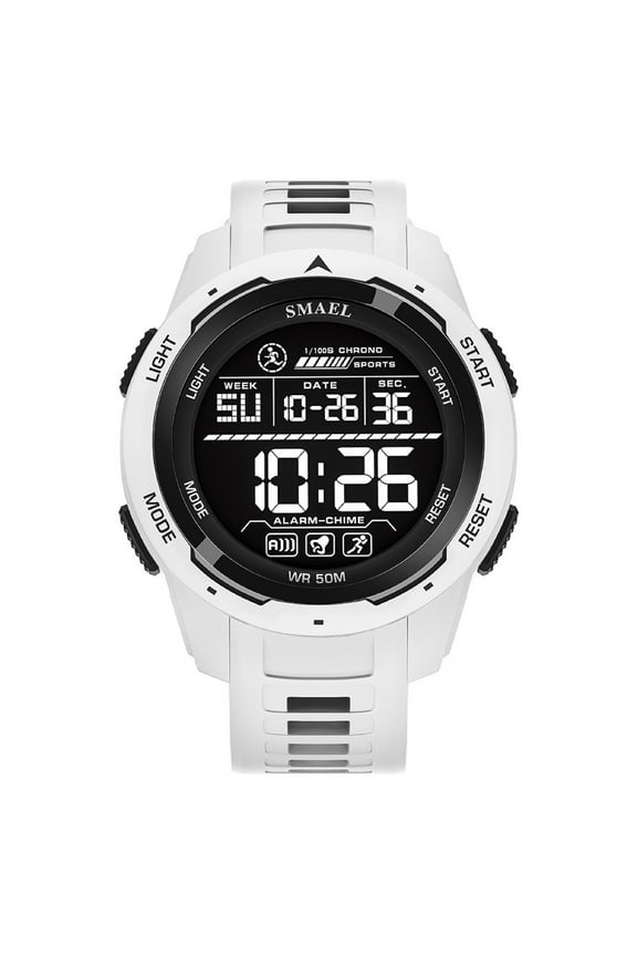Brand 8105 Cool Fashion Sports Digital Man Watch Waterproof Shockproof Alarm Clock Date Glow Mode Stopwatch ABS Case TPU Strap Round Dial Design Men's Wristwatch
