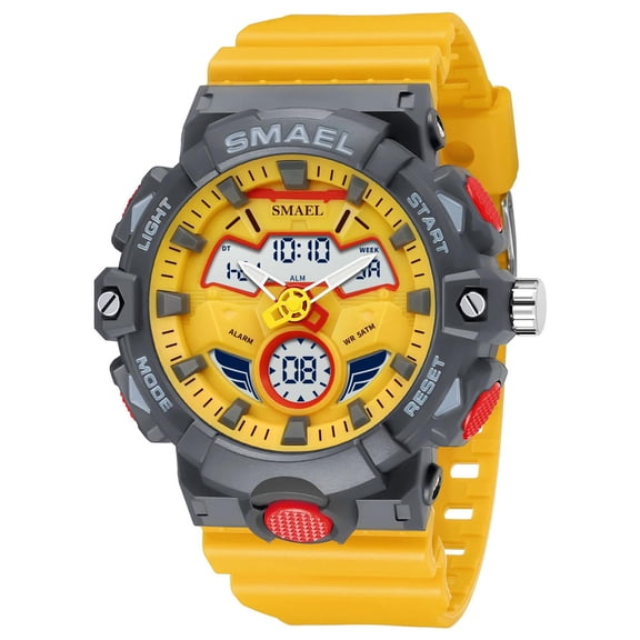 SMAEL Digit Watch Men Fashion Casual New Concept Dual Multifunction Display Wrist Watches