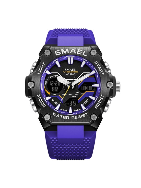 Dual Time Multifunction Wristwatches Men Alloy Case Analog Quartz Waterproof Watches Male Sports Stopwatch Youth Student