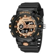 SMAEL Men Sports Wristwatches Fashion Dual Display Quartz Watches Military Led Digital Stopwatch