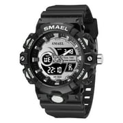 SMAEL Men Sports Wristwatches Fashion Dual Display Quartz Watches Military Led Digital Stopwatch
