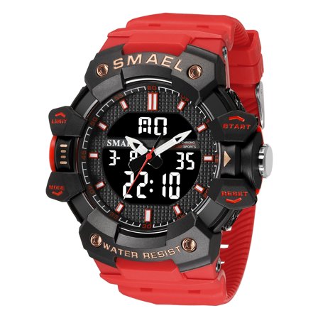 Men's Watches Luxury Waterproof Dual Display Digital Wristwatch Stopwatch Military Quartz Wristwatches Male