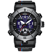 SMAEL Sport Watch for Men Top Brand Male LED Digital Alarm Clock Electronic Quartz WristWatch Military Waterproof Dual Display Watches