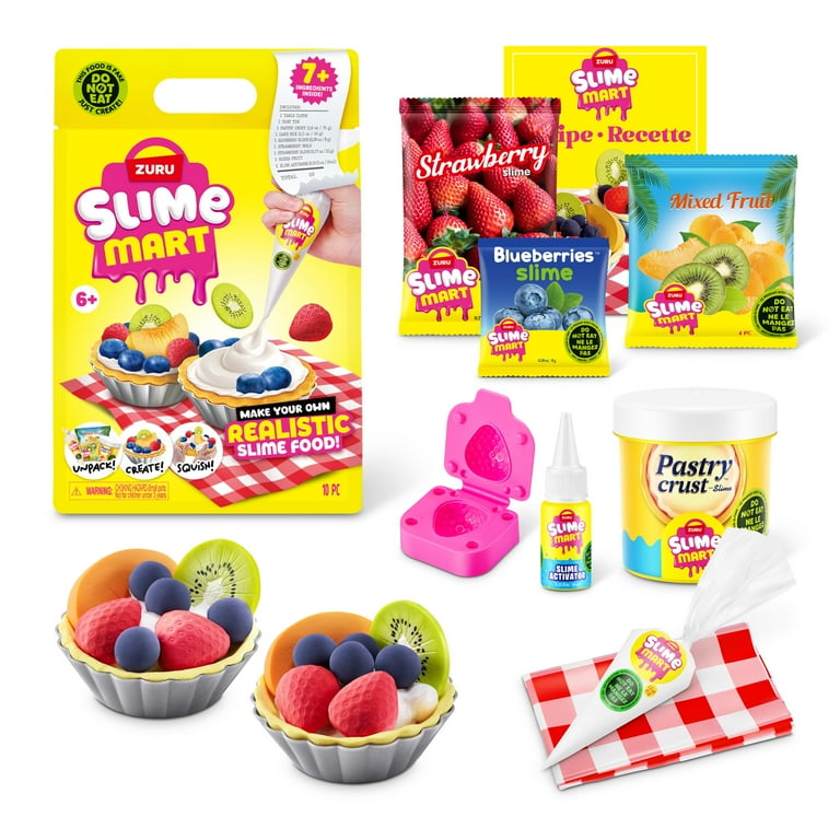 Slime Mart Small Bag Fruit Tart Pretend Play Food Themed DIY Slime