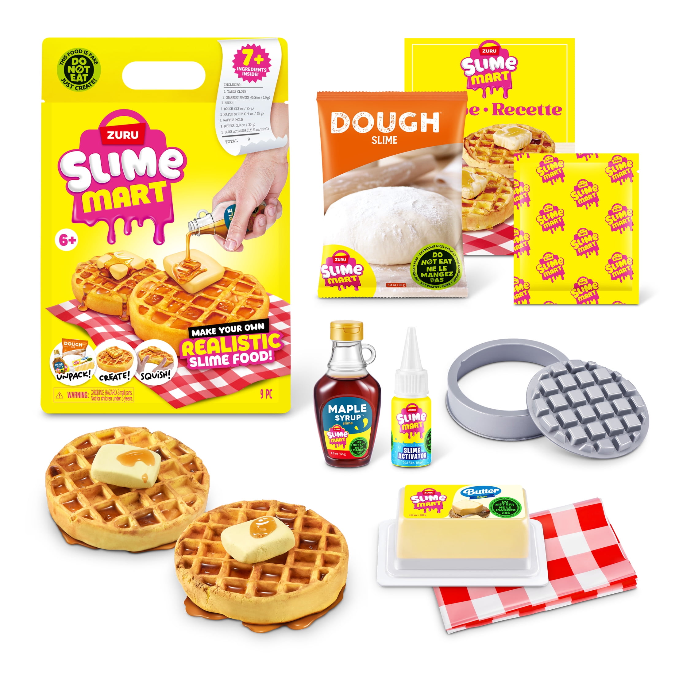 Slime Mart Small Bag Waffles Pretend Play Food Themed DIY Slime Craft Toys by ZURU