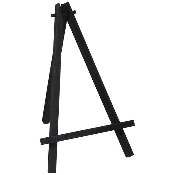 SMALL Mini Miniature Wooden EASEL Artist Art Stand Foldable - 5"x3" - Black