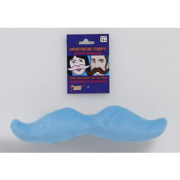 SMALL PLUSH MOUSTACHE-BLUE