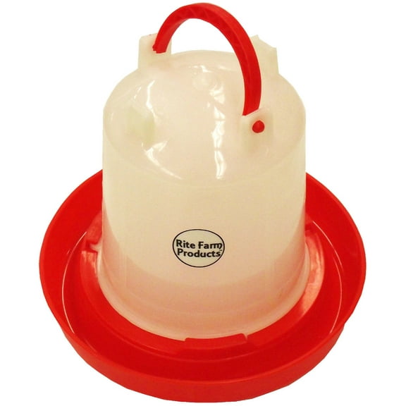 SMALL RITE FARM PRODUCTS HD 1 QUART/32 OZ CHICKEN WATERER & HANDLE POULTRY CHICK