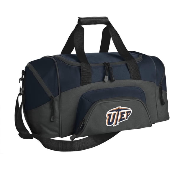 SMALL UTEP Gym Bag Deluxe UTEP Miners Travel Duffel Bag or Carryon