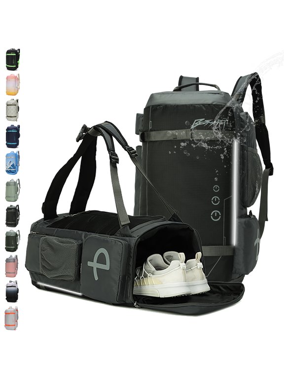 BE SMART 50L Extra Large Gym Backpack for Men, Big Gym Bag with Shoes Compartment, Waterproof Heavy Duty Duffel Bags, Men's Workout Backpacks for Outdoor Sport,Hiking,Camping (XL)