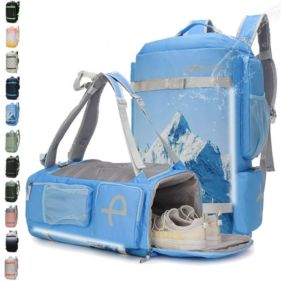 BE SMART 50L Extra Large Gym Backpack for Men, Big Gym Bag with Shoes Compartment, Waterproof Heavy Duty Duffel Bags, Men's Workout Backpacks for Outdoor Sport,Hiking,Camping (XL)