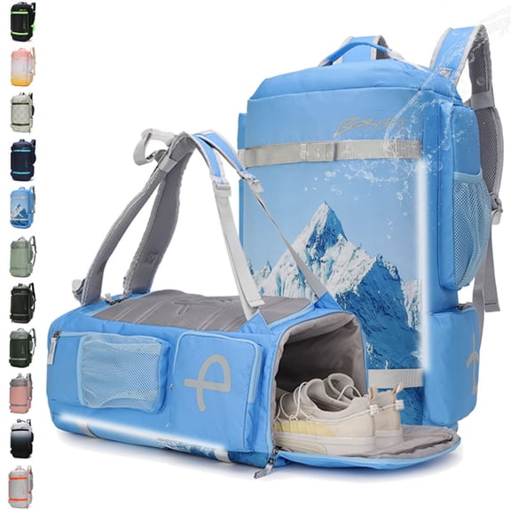 BE SMART 50L Extra Large Gym Backpack for Men, Big Gym Bag with Shoes Compartment, Waterproof Heavy Duty Duffel Bags, Men's Workout Backpacks for Outdoor Sport,Hiking,Camping (XL)