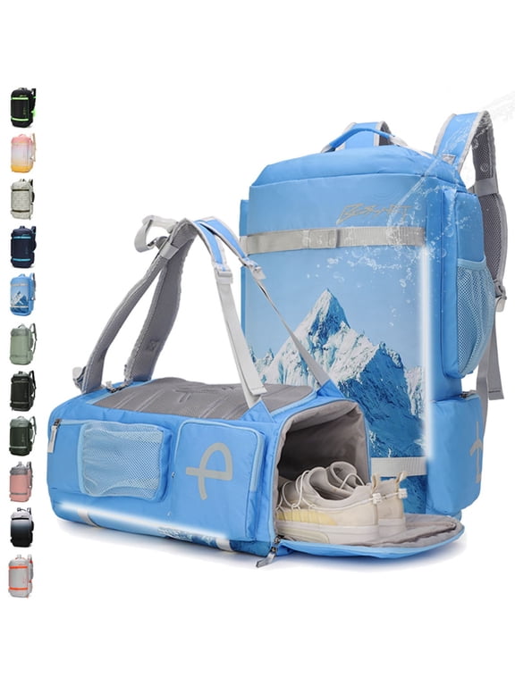 BE SMART 50L Extra Large Gym Backpack for Men, Big Gym Bag with Shoes Compartment, Waterproof Heavy Duty Duffel Bags, Men's Workout Backpacks for Outdoor Sport,Hiking,Camping (XL)