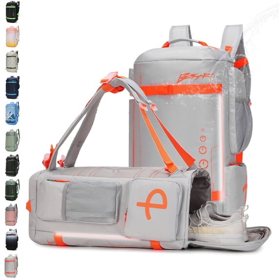 BE SMART 50L Extra Large Gym Backpack for Men, Big Gym Bag with Shoes Compartment, Waterproof Heavy Duty Duffel Bags, Men's Workout Backpacks for Outdoor Sport,Hiking,Camping (XL)