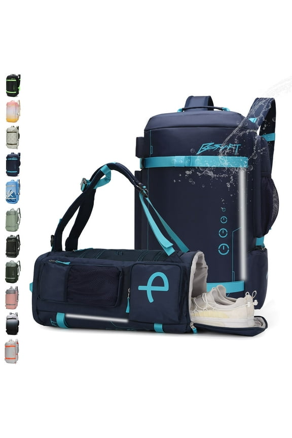 BE SMART Adult 50L Waterproof Heavy Duty Sports Duffel Bag, Blue, 1-Piece