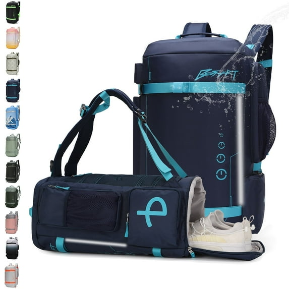 BE SMART Adult 50L Waterproof Heavy Duty Sports Duffel Bag, Blue, 1-Piece