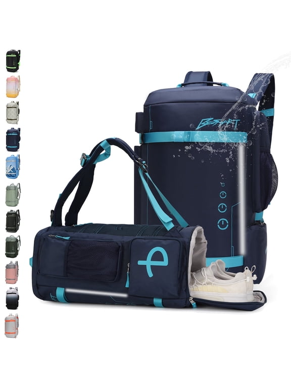 BE SMART Adult 50L Waterproof Heavy Duty Sports Duffel Bag, Blue, 1-Piece