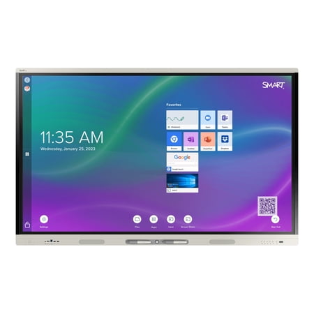 SMART Board SBID-MX286-V4-PW - 86" Diagonal Class MX Pro (V4) Series with iQ LED-backlit LCD display - interactive - with built-in interactive whiteboard, touchscreen (multi touch), 6-microphone array, RFID NFC reader/writer CCID - Android - 4K UHD (2160p