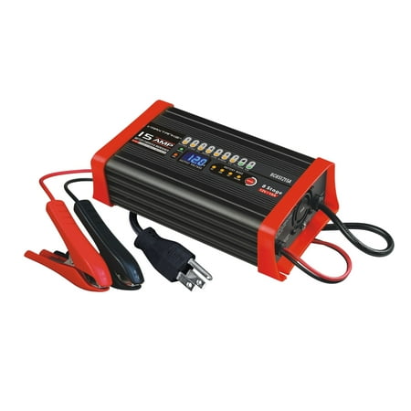 SMART CHARGER VMAXTANKS BC8S1215A 12V 15A 8 Stage Smart Battery Charger/Maintainer Compatible with Land Rover Battery