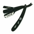 thumbnail image 1 of SMART CUT THROAT STAINLESS BARBER SHAVETTE STRAIGHT RAZOR + 100 BLADES BLACK, 1 of 4