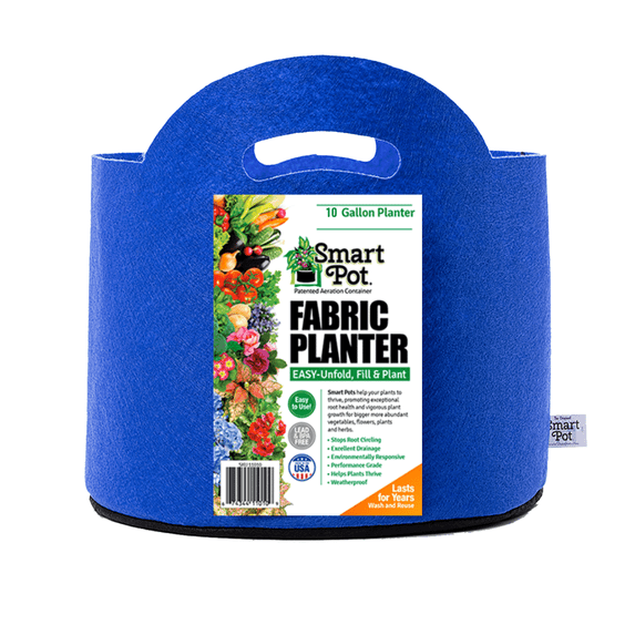 SMART POT 10 Gallon Fabric Grow Bag w/cut handles - Blue