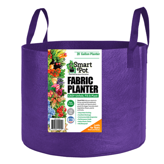 SMART POT 20 Gallon Fabric Grow Bag w/strap handles - Violet