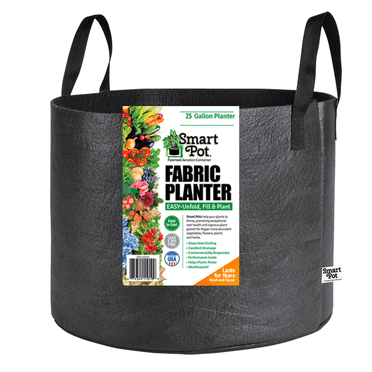 SMART POT 25 Gallon Fabric Grow Bag w/strap handles - Black