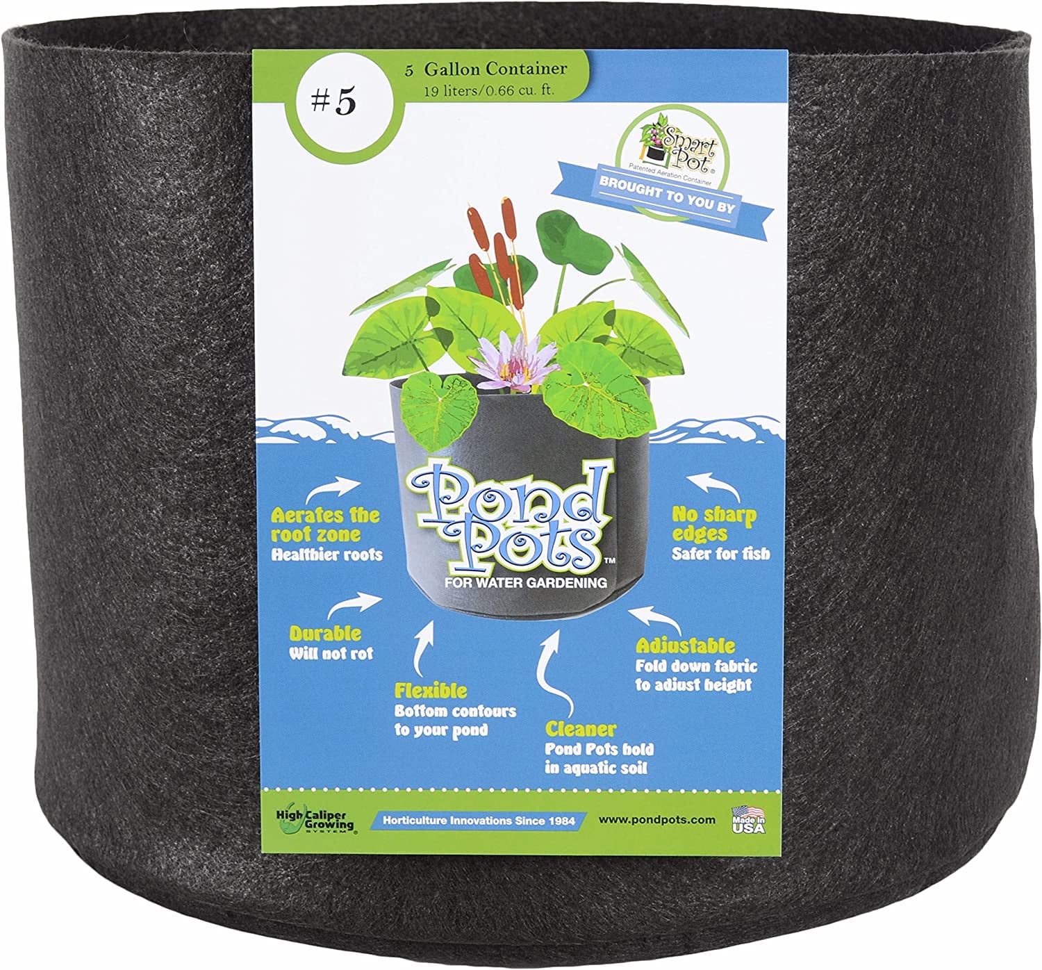 SMART POT 5 Gallon Fabric Grow Bag Pond Pot