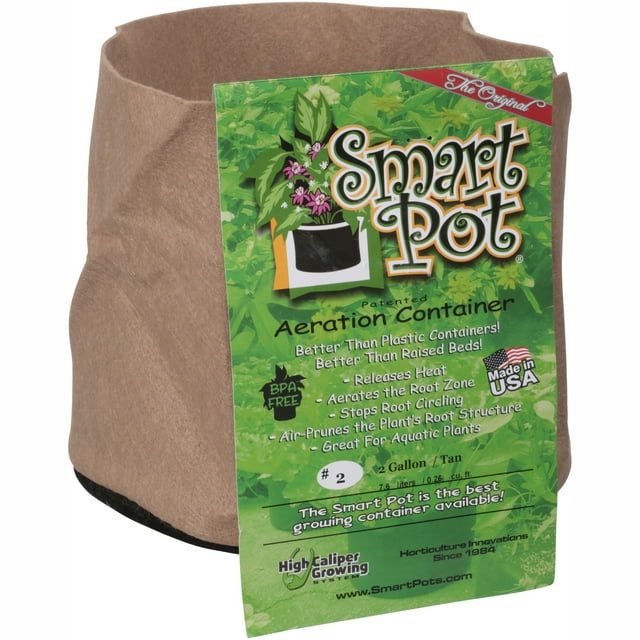 SMART POT 2 Gallon Fabric Grow Bag Natural
