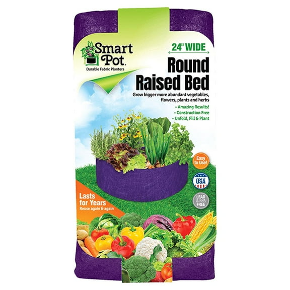 SMART POT Round Raised Bed Mini (24in) - Purple