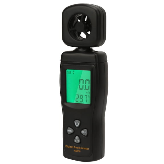 SMART SENSOR AS816 Mini Digital Anemometer Wind Speed Temperature Air Flow Tester 0.3-30m/s LCD Display