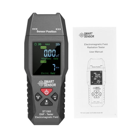 SMART SENSOR EMF Meter Handheld Mini Digital LCD EMF Detector Electromagnetic Field Radiation Tester Dosimeter Tester Counter