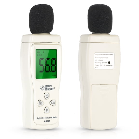 SMART SENSOR Sound Level Meter,Decibel Tester 30-130dba Lcd Display Noise Meter Noise Decibel Sound Level Meter Noise Meter Noise Meter Lcd Display Siuke Meter Eryue Sound Xibany