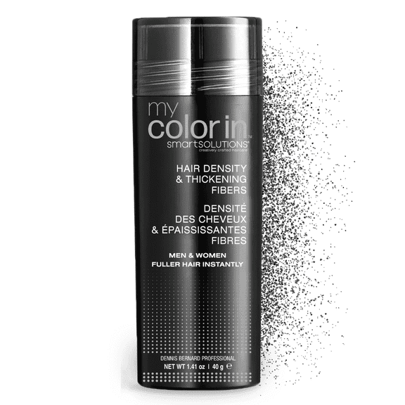 SMART SOLUTIONS Hair Density & Thickening Fibers | Instant Volume Boost, 1.41 Oz | Natural Color-Matching Coverage | For Thicker-Looking Hair (Black)