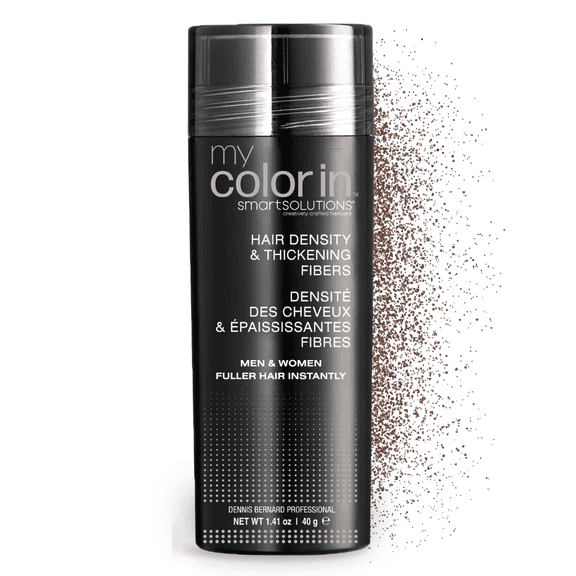 SMART SOLUTIONS Hair Density & Thickening Fibers, 1.41 Oz | Instant Volume Boost | Natural Color-Matching Coverage | For Thicker-Looking Hair (Dark Brown)